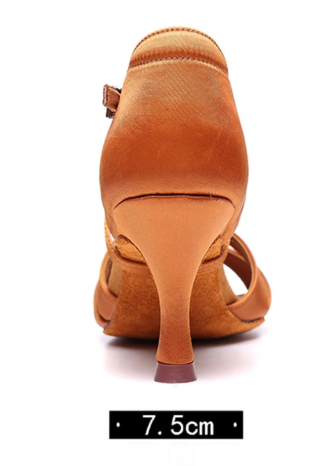 Orange/Tan Adjustable Dance Heel