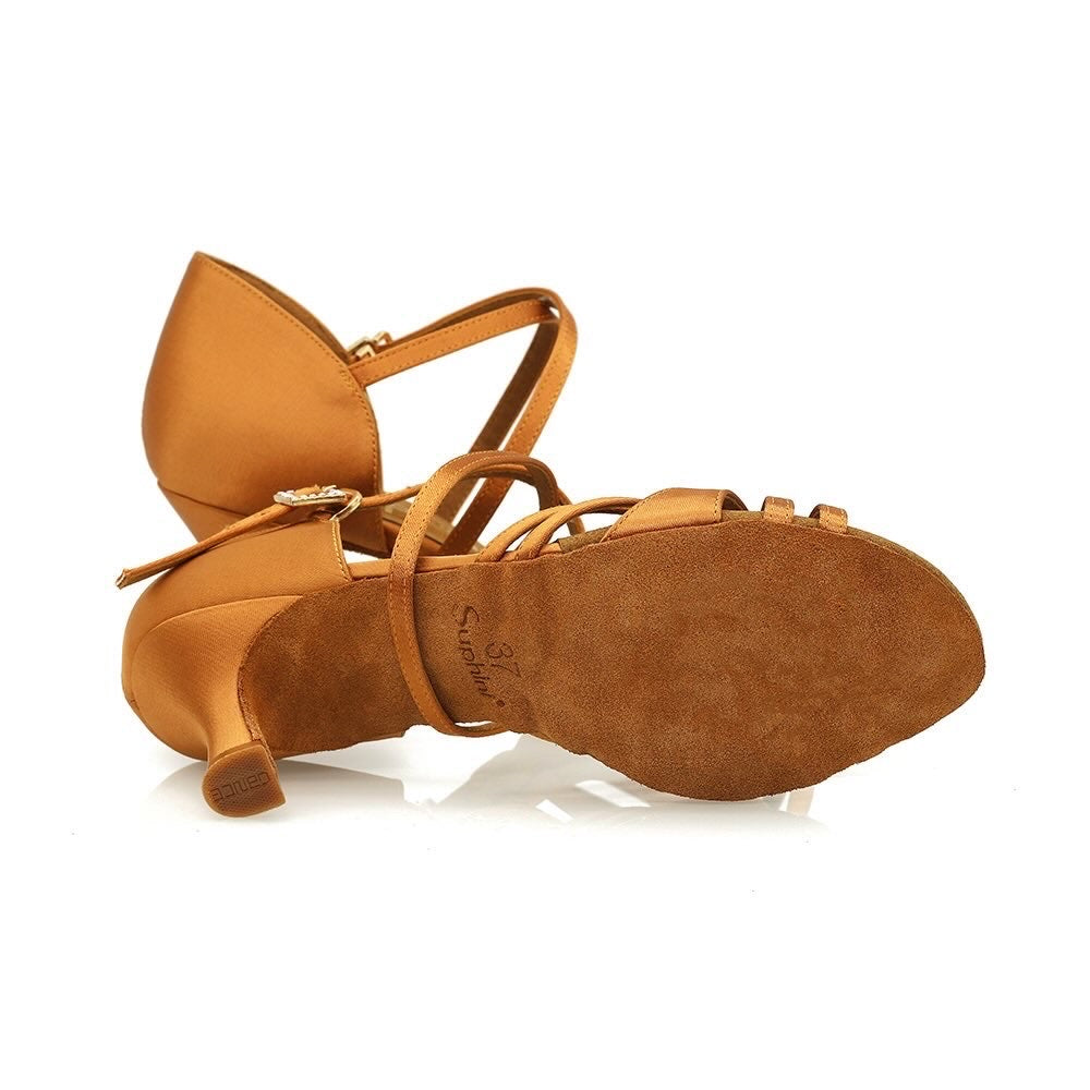Suphini Tan Buckle 7.5cm Heel