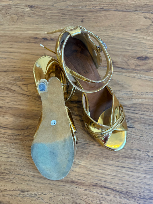 #71 Gold Samba Heel