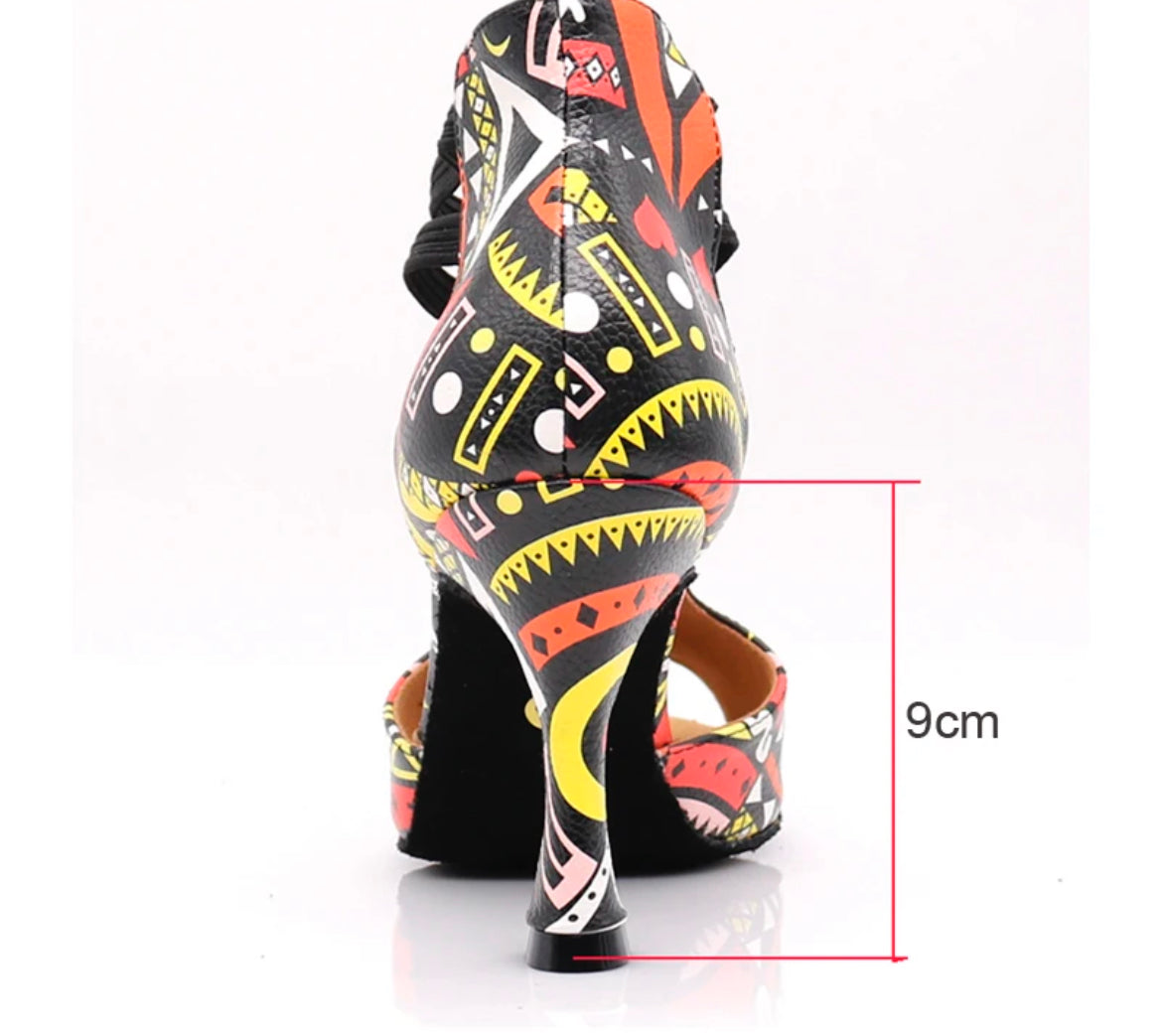 Tribal Print 9cm Heels #52
