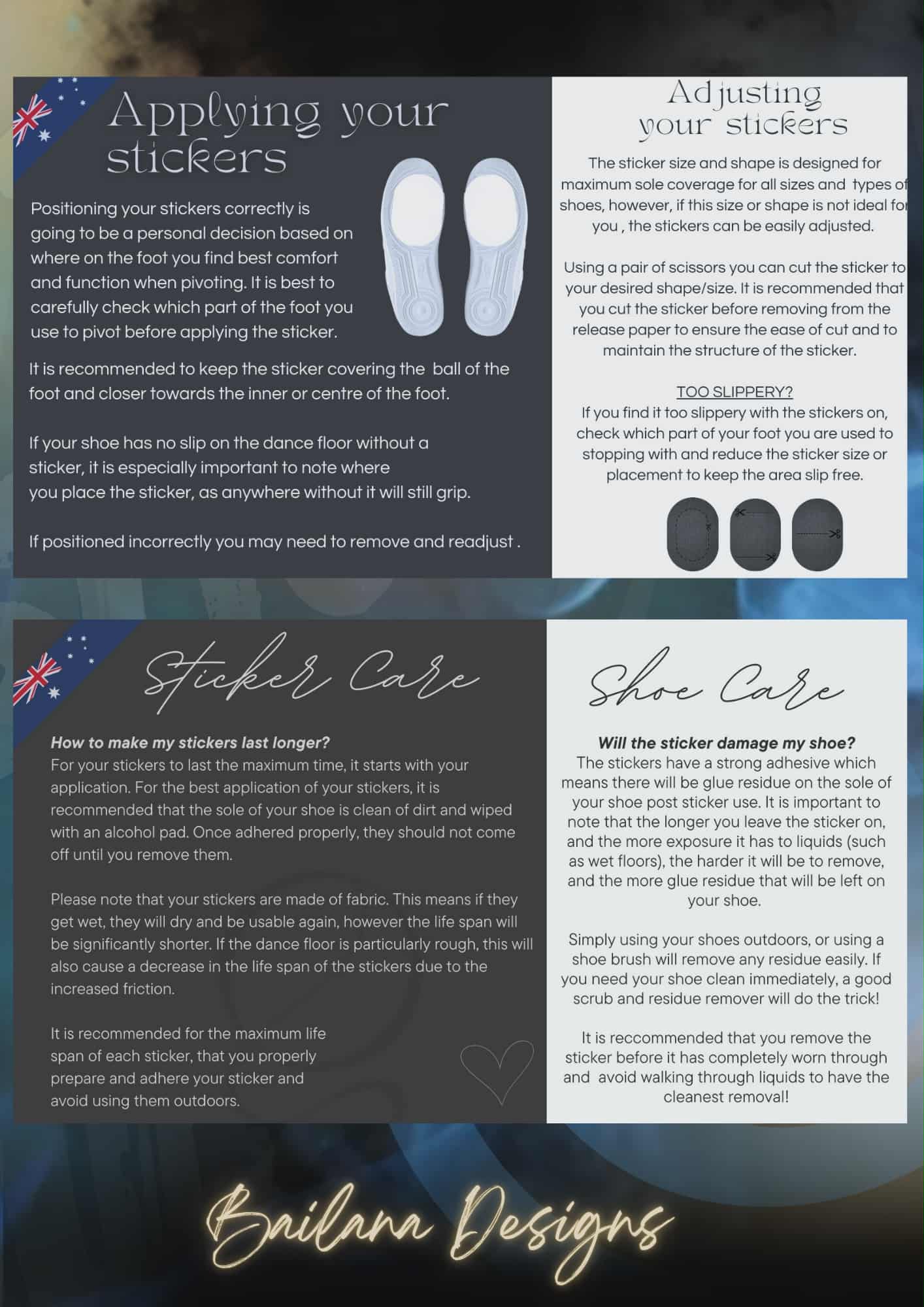 Pivot Stickers 1 pair Black