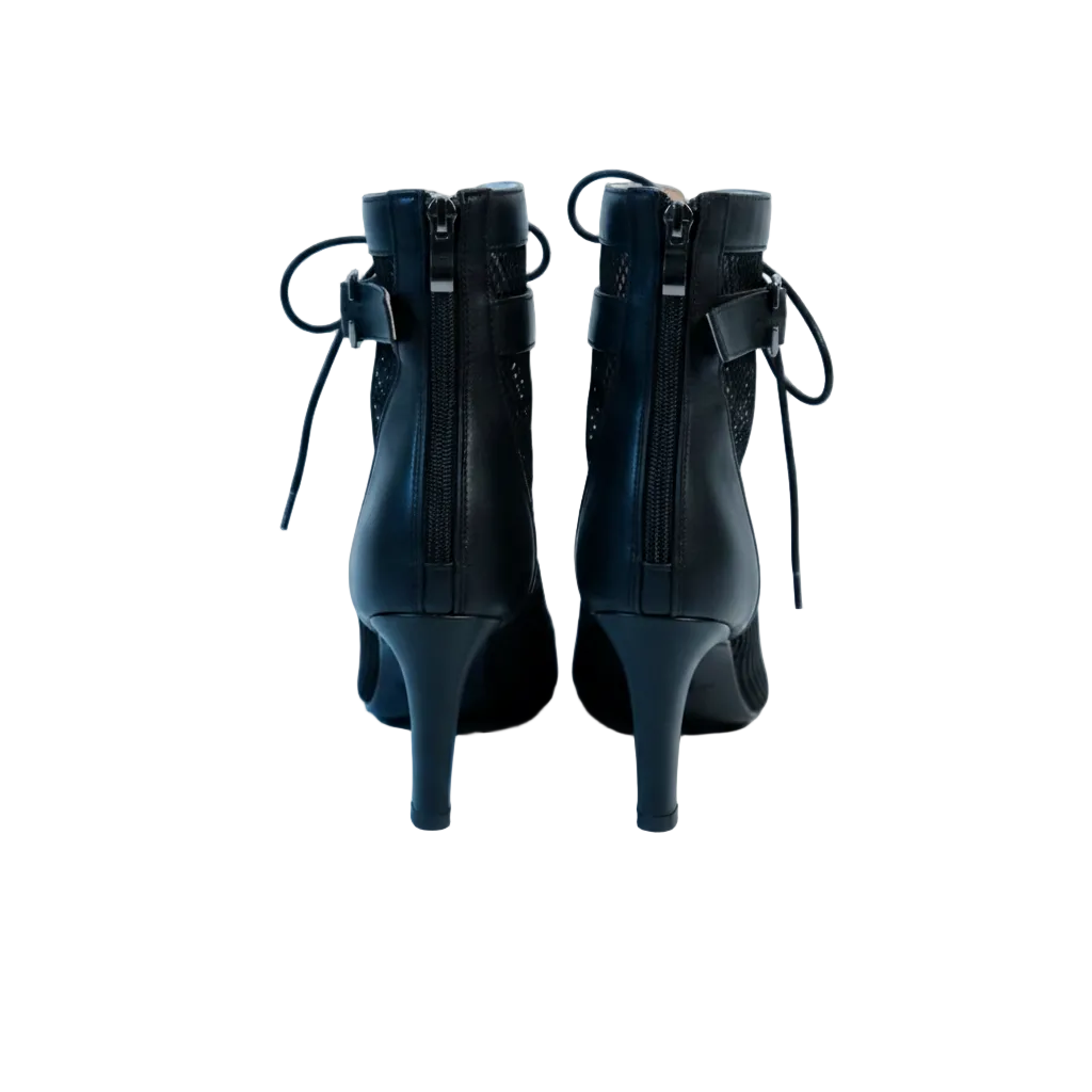 Black Mesh Dance Heels