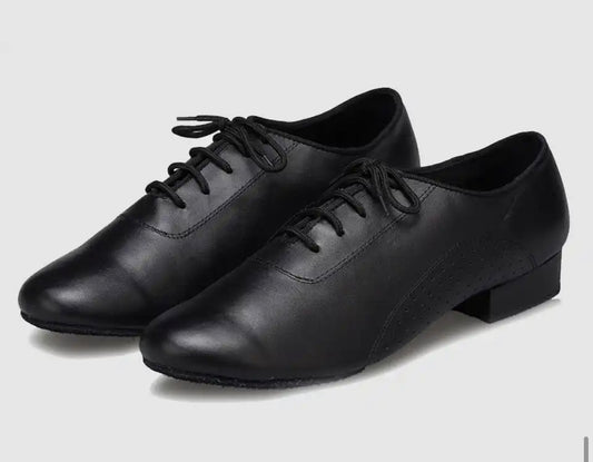 Mens Large Size Black Latin Dance Shoes